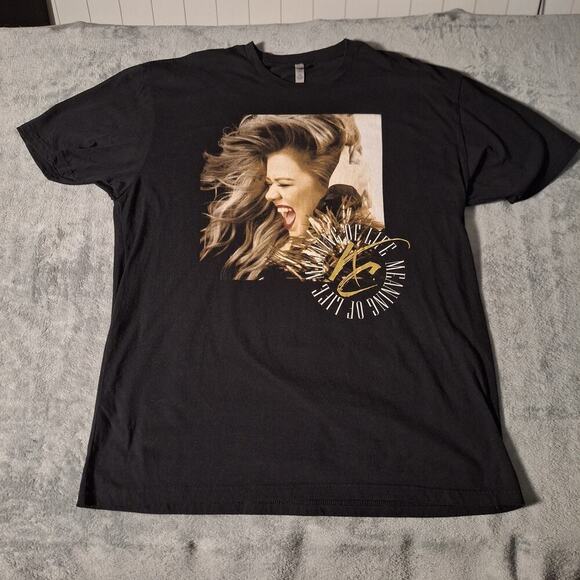 Kelly Clarkson Meaning of Life 2019 Tour T-Shirt Size 2XL Black Graphic - Picture 1 of 7